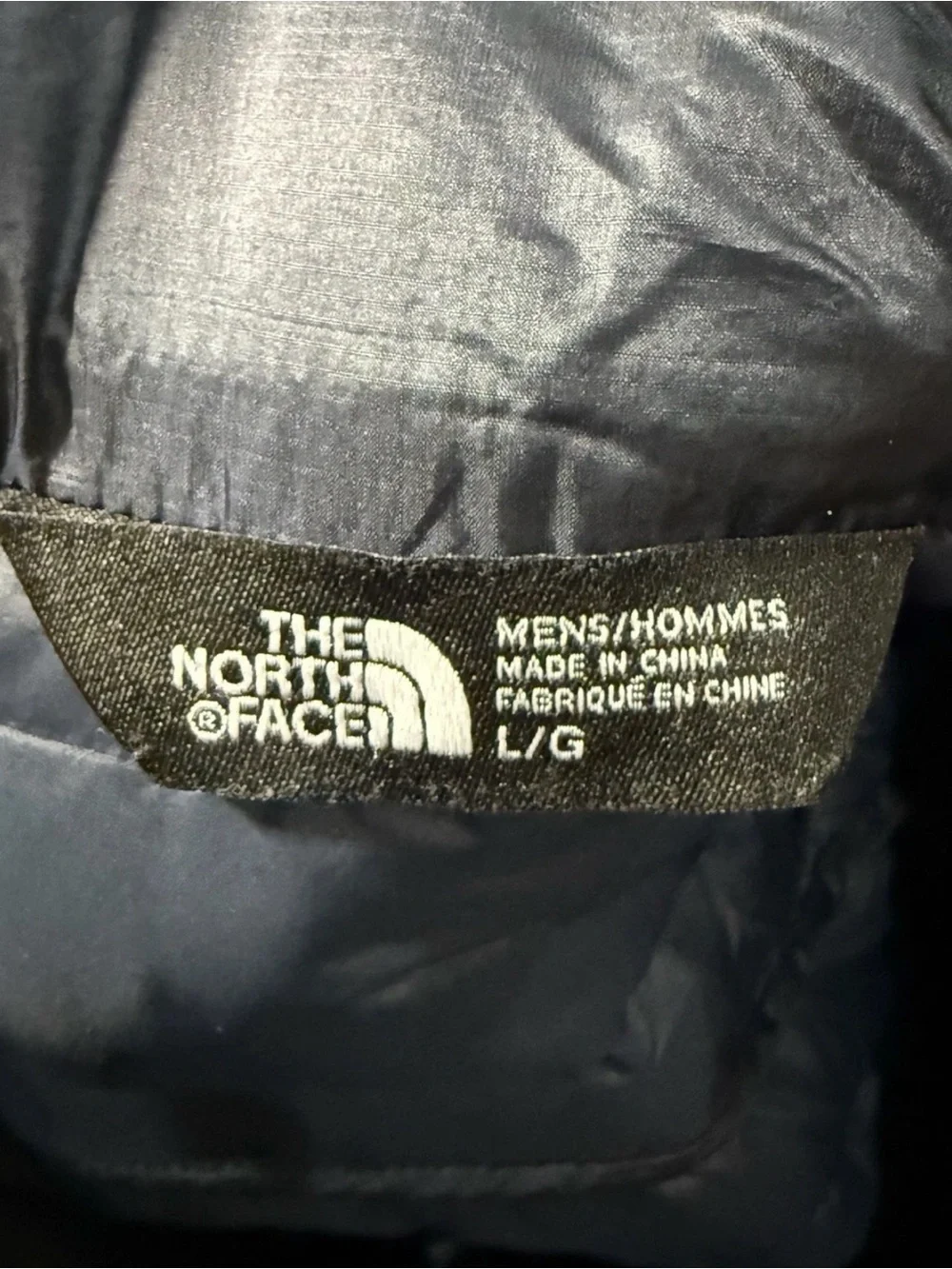The North Face 800 Down Puffer Jacket Mens L Navy Blue Full Zip Lightweight